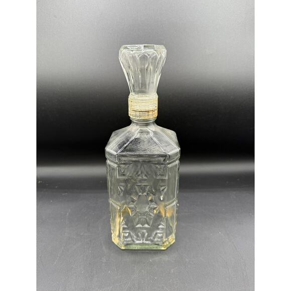 Monarch Wine MANISCHEWITZ Clear Glass 10" Decanter w/ Original Stopper - Picture 3 of 8